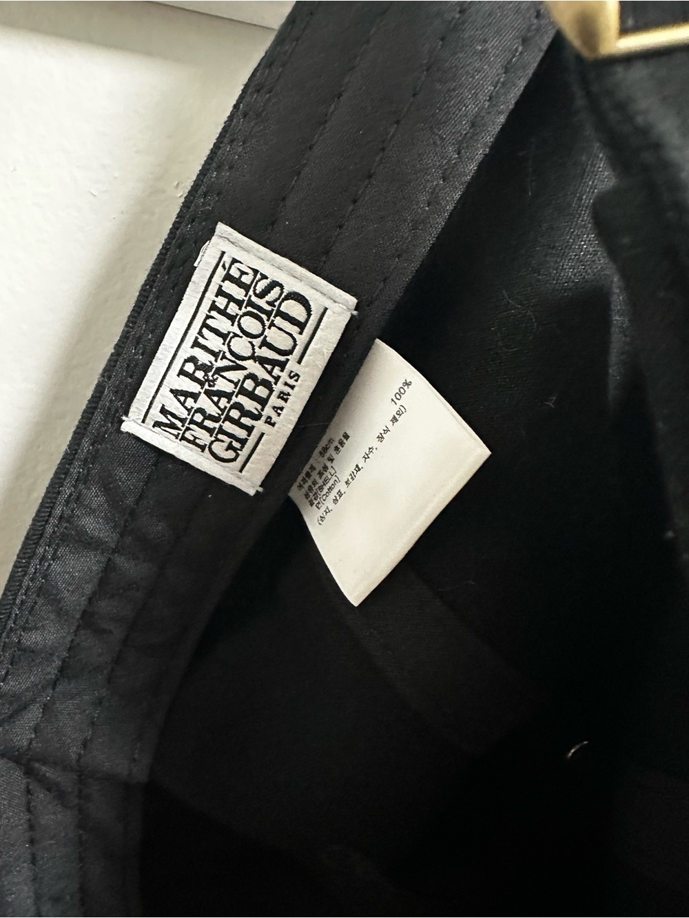 Marithe Francois Girbaud Black Hat with White Logo - Picture 2 of 3